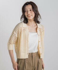 Droite lautreamont / ドロワットロートレアモン ニット・セーター | 襟付きメッシュニット≪手洗い可能≫