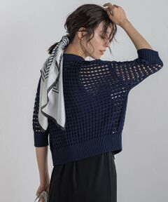 Droite lautreamont / ドロワットロートレアモン ニット・セーター | 襟付きメッシュニット≪手洗い可能≫