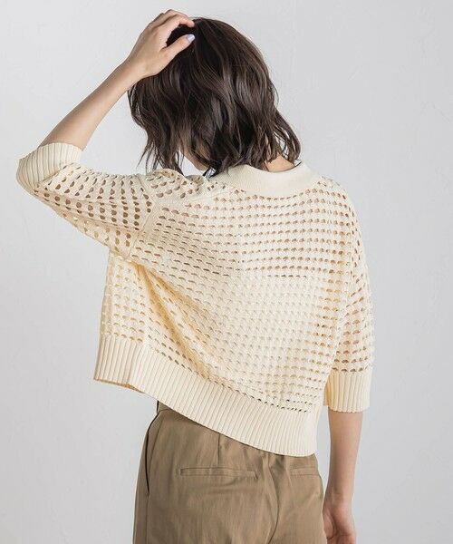 Droite lautreamont / ドロワットロートレアモン ニット・セーター | 襟付きメッシュニット≪手洗い可能≫ | 詳細8