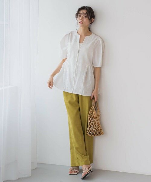 Droite lautreamont / ドロワットロートレアモン シャツ・ブラウス | カラミタンブラーZIPブラウス≪手洗い可能≫ | 詳細3