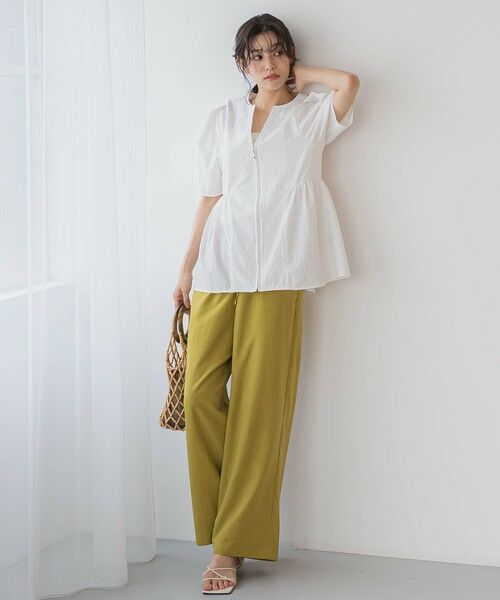 Droite lautreamont / ドロワットロートレアモン シャツ・ブラウス | カラミタンブラーZIPブラウス≪手洗い可能≫ | 詳細4