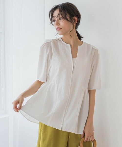 Droite lautreamont / ドロワットロートレアモン シャツ・ブラウス | カラミタンブラーZIPブラウス≪手洗い可能≫ | 詳細8