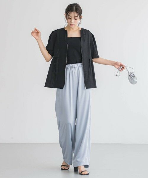 Droite lautreamont / ドロワットロートレアモン シャツ・ブラウス | カラミタンブラーZIPブラウス≪手洗い可能≫ | 詳細13