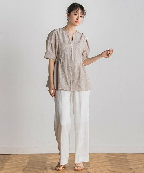 Droite lautreamont / ドロワットロートレアモン シャツ・ブラウス | カラミタンブラーZIPブラウス≪手洗い可能≫ | 詳細21