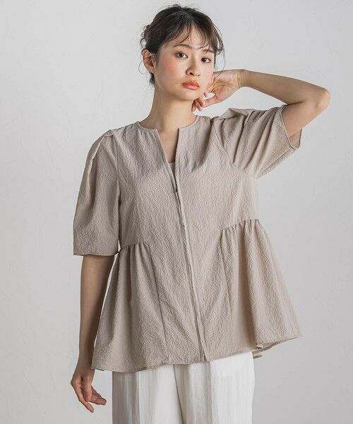 Droite lautreamont / ドロワットロートレアモン シャツ・ブラウス | カラミタンブラーZIPブラウス≪手洗い可能≫ | 詳細23