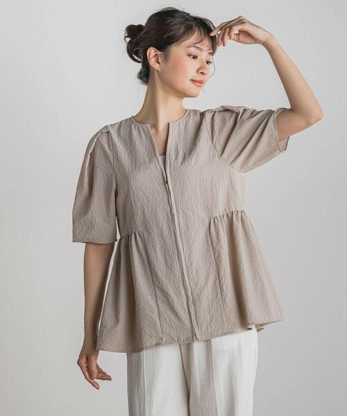 Droite lautreamont / ドロワットロートレアモン シャツ・ブラウス | カラミタンブラーZIPブラウス≪手洗い可能≫ | 詳細24