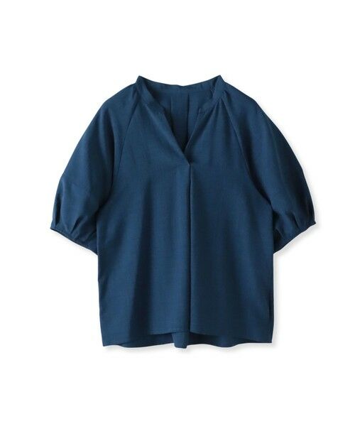 Droite lautreamont / ドロワットロートレアモン シャツ・ブラウス | タンブラーブッチャーキーネックブラウス≪手洗い可能≫ | 詳細8