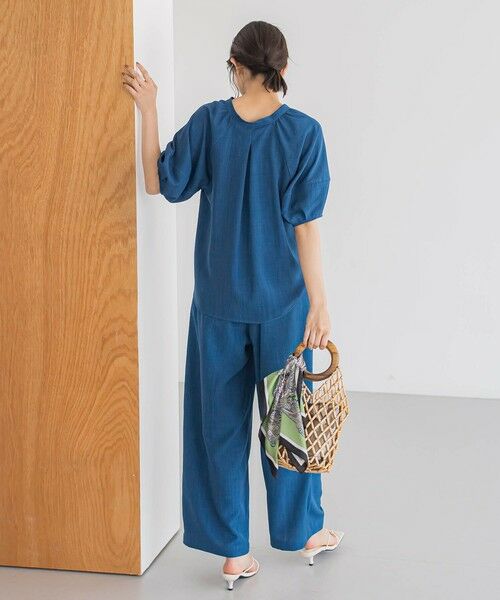 Droite lautreamont / ドロワットロートレアモン シャツ・ブラウス | タンブラーブッチャーキーネックブラウス≪手洗い可能≫ | 詳細2