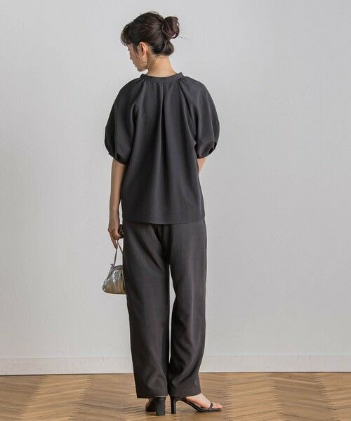 Droite lautreamont / ドロワットロートレアモン シャツ・ブラウス | タンブラーブッチャーキーネックブラウス≪手洗い可能≫ | 詳細25