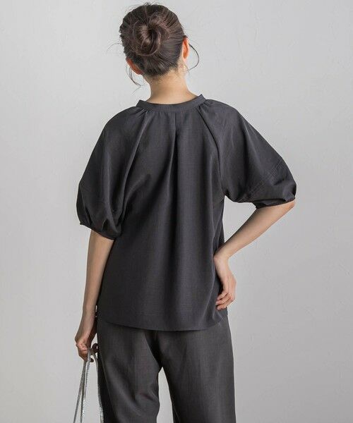 Droite lautreamont / ドロワットロートレアモン シャツ・ブラウス | タンブラーブッチャーキーネックブラウス≪手洗い可能≫ | 詳細28