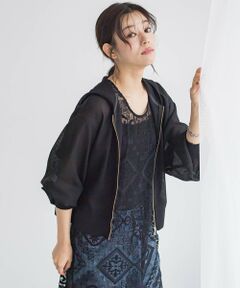 Droite lautreamont / ドロワットロートレアモン シャツ・ブラウス | 変わり織りメッシュパーカー≪手洗い可能≫