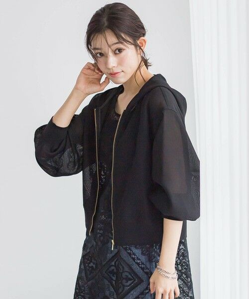 Droite lautreamont / ドロワットロートレアモン シャツ・ブラウス | 変わり織りメッシュパーカー≪手洗い可能≫ | 詳細16