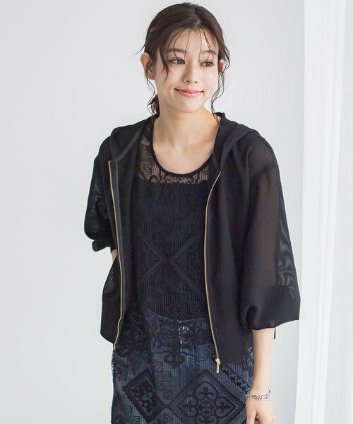 Droite lautreamont / ドロワットロートレアモン シャツ・ブラウス | 変わり織りメッシュパーカー≪手洗い可能≫ | 詳細18