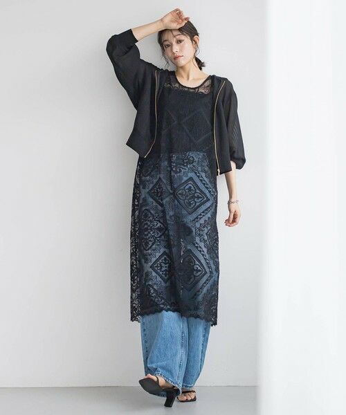 Droite lautreamont / ドロワットロートレアモン シャツ・ブラウス | 変わり織りメッシュパーカー≪手洗い可能≫ | 詳細12