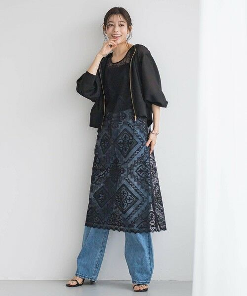 Droite lautreamont / ドロワットロートレアモン シャツ・ブラウス | 変わり織りメッシュパーカー≪手洗い可能≫ | 詳細13