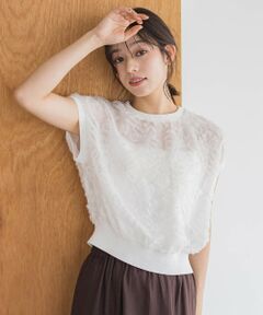 Droite lautreamont / ドロワットロートレアモン シャツ・ブラウス | シアーカットジャガードブラウス≪洗濯機で洗える≫