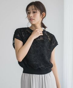 Droite lautreamont / ドロワットロートレアモン シャツ・ブラウス | シアーカットジャガードブラウス≪洗濯機で洗える≫