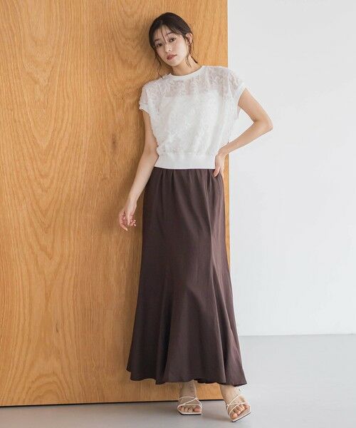 Droite lautreamont / ドロワットロートレアモン シャツ・ブラウス | シアーカットジャガードブラウス≪洗濯機で洗える≫ | 詳細1