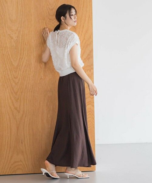 Droite lautreamont / ドロワットロートレアモン シャツ・ブラウス | シアーカットジャガードブラウス≪洗濯機で洗える≫ | 詳細2