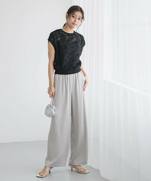 Droite lautreamont / ドロワットロートレアモン シャツ・ブラウス | シアーカットジャガードブラウス≪洗濯機で洗える≫ | 詳細7