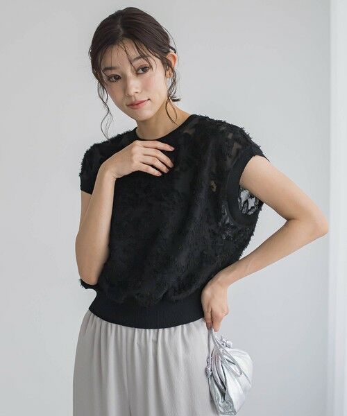 Droite lautreamont / ドロワットロートレアモン シャツ・ブラウス | シアーカットジャガードブラウス≪洗濯機で洗える≫ | 詳細11