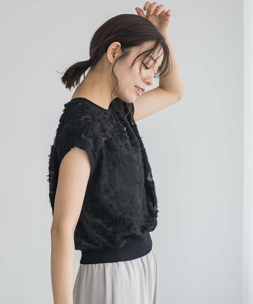 Droite lautreamont / ドロワットロートレアモン シャツ・ブラウス | シアーカットジャガードブラウス≪洗濯機で洗える≫ | 詳細12