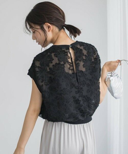 Droite lautreamont / ドロワットロートレアモン シャツ・ブラウス | シアーカットジャガードブラウス≪洗濯機で洗える≫ | 詳細13