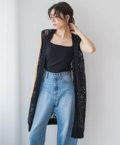 Droite lautreamont / ドロワットロートレアモン ダウンジャケット・ベスト | 刺繍レースジレ≪手洗い可能≫