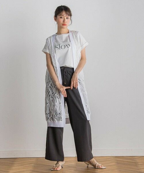 Droite lautreamont / ドロワットロートレアモン ダウンジャケット・ベスト | 刺繍レースジレ≪手洗い可能≫ | 詳細1