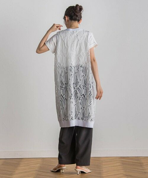 Droite lautreamont / ドロワットロートレアモン ダウンジャケット・ベスト | 刺繍レースジレ≪手洗い可能≫ | 詳細4