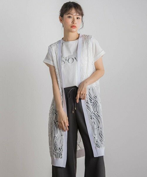 Droite lautreamont / ドロワットロートレアモン ダウンジャケット・ベスト | 刺繍レースジレ≪手洗い可能≫ | 詳細6