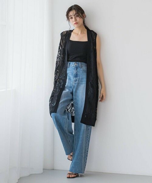 Droite lautreamont / ドロワットロートレアモン ダウンジャケット・ベスト | 刺繍レースジレ≪手洗い可能≫ | 詳細11