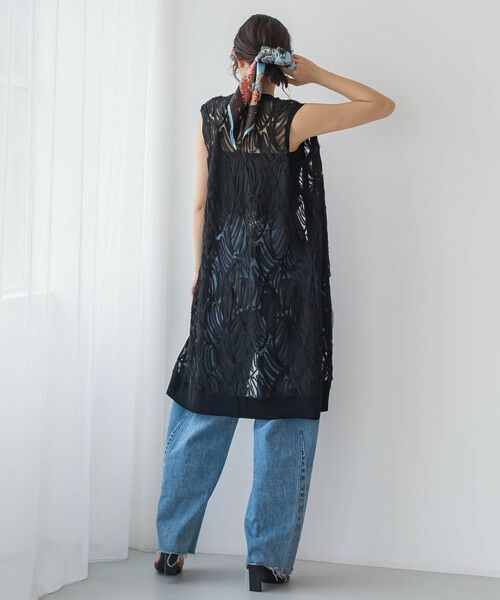 Droite lautreamont / ドロワットロートレアモン ダウンジャケット・ベスト | 刺繍レースジレ≪手洗い可能≫ | 詳細12