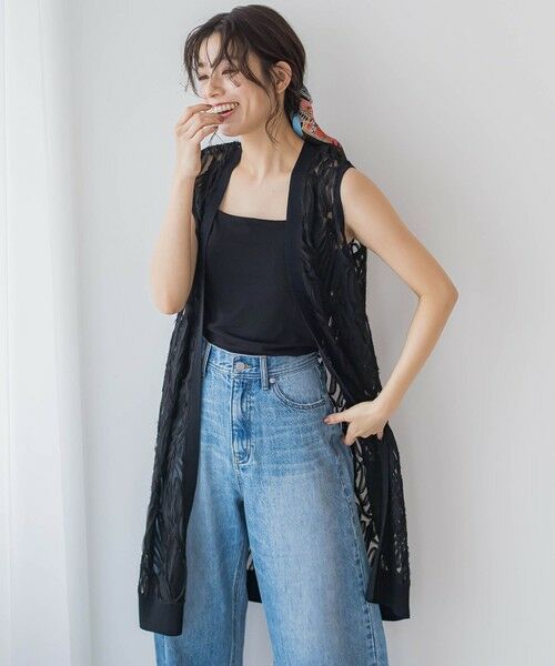 Droite lautreamont / ドロワットロートレアモン ダウンジャケット・ベスト | 刺繍レースジレ≪手洗い可能≫ | 詳細14