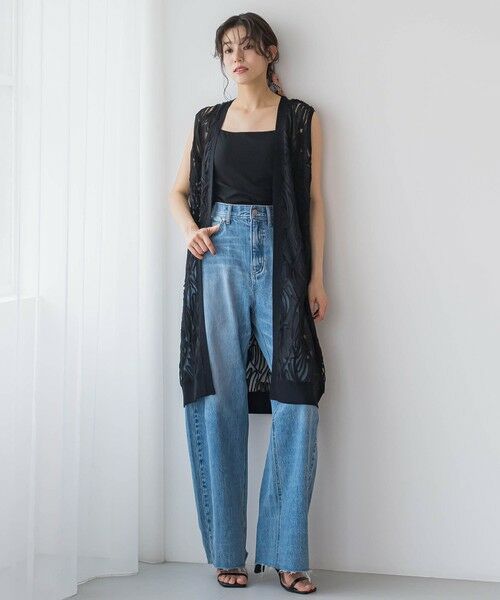 Droite lautreamont / ドロワットロートレアモン ダウンジャケット・ベスト | 刺繍レースジレ≪手洗い可能≫ | 詳細9