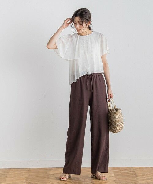 Droite lautreamont / ドロワットロートレアモン シャツ・ブラウス | 【WEB限定】気流染めティアードブラウス≪手洗い可能≫ | 詳細1