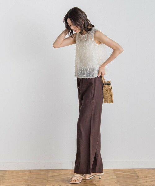 Droite lautreamont / ドロワットロートレアモン シャツ・ブラウス | リボンカットジャガードブラウス≪手洗い可能≫ | 詳細1