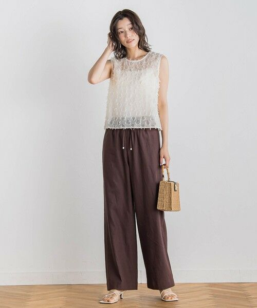 Droite lautreamont / ドロワットロートレアモン シャツ・ブラウス | リボンカットジャガードブラウス≪手洗い可能≫ | 詳細3