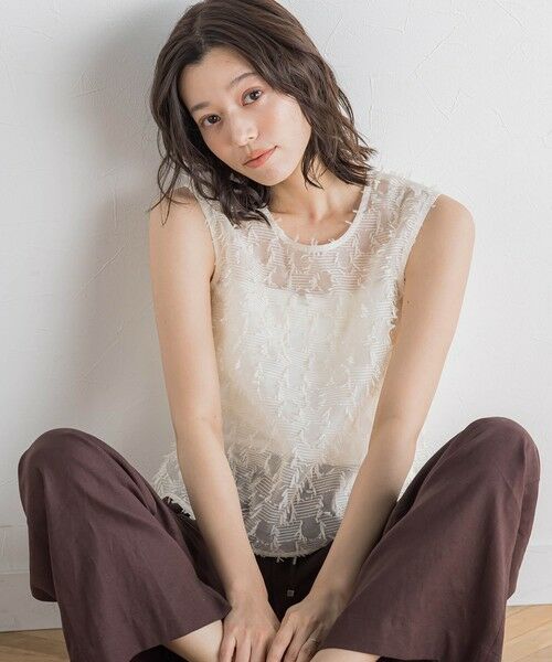 Droite lautreamont / ドロワットロートレアモン シャツ・ブラウス | リボンカットジャガードブラウス≪手洗い可能≫ | 詳細6