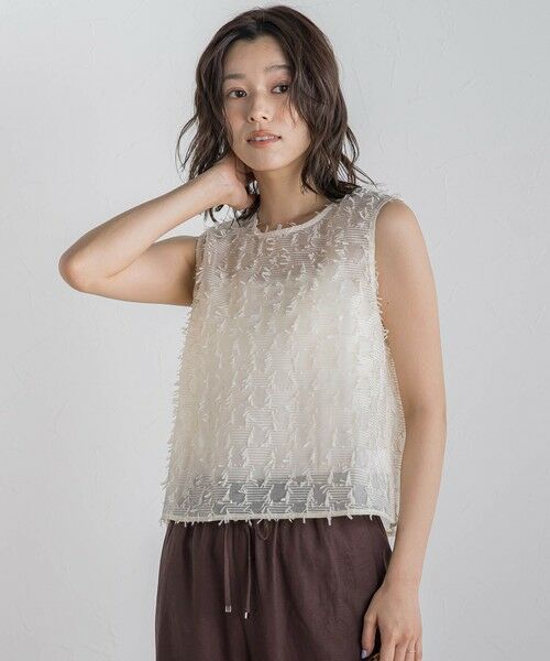 Droite lautreamont / ドロワットロートレアモン シャツ・ブラウス | リボンカットジャガードブラウス≪手洗い可能≫ | 詳細7