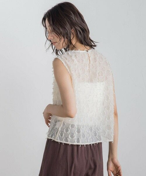 Droite lautreamont / ドロワットロートレアモン シャツ・ブラウス | リボンカットジャガードブラウス≪手洗い可能≫ | 詳細8