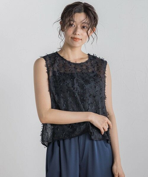 Droite lautreamont / ドロワットロートレアモン シャツ・ブラウス | リボンカットジャガードブラウス≪手洗い可能≫ | 詳細12