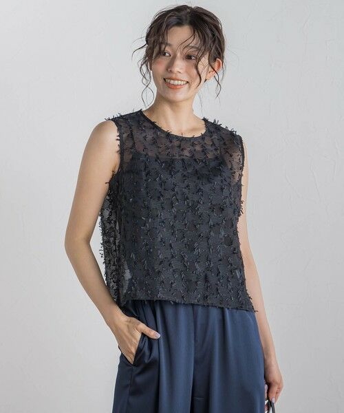 Droite lautreamont / ドロワットロートレアモン シャツ・ブラウス | リボンカットジャガードブラウス≪手洗い可能≫ | 詳細13