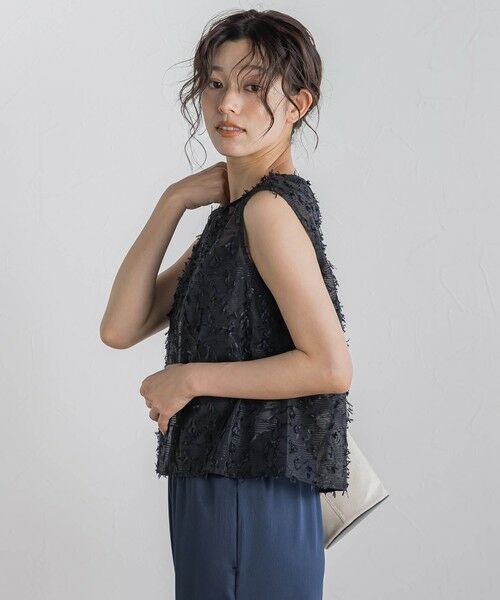 Droite lautreamont / ドロワットロートレアモン シャツ・ブラウス | リボンカットジャガードブラウス≪手洗い可能≫ | 詳細14