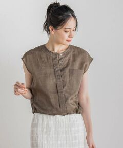 Droite lautreamont / ドロワットロートレアモン シャツ・ブラウス | リネンドロストノースリブラウス≪手洗い可能≫