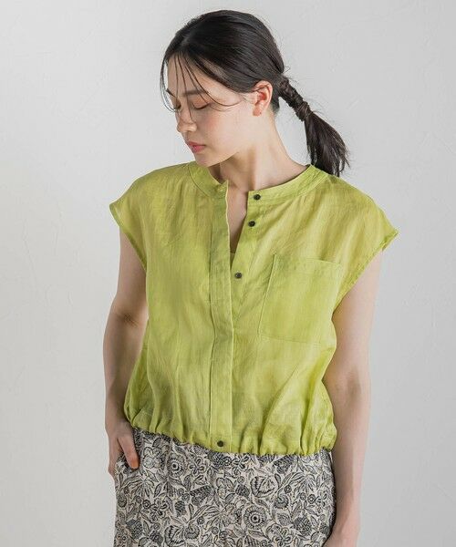 Droite lautreamont / ドロワットロートレアモン シャツ・ブラウス | リネンドロストノースリブラウス≪手洗い可能≫ | 詳細9