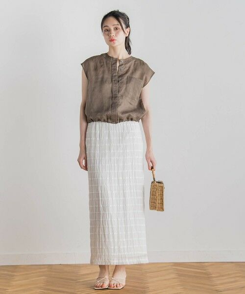 Droite lautreamont / ドロワットロートレアモン シャツ・ブラウス | リネンドロストノースリブラウス≪手洗い可能≫ | 詳細22