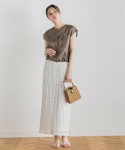 Droite lautreamont / ドロワットロートレアモン シャツ・ブラウス | リネンドロストノースリブラウス≪手洗い可能≫ | 詳細25