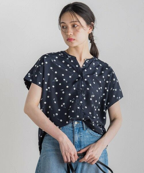 Droite lautreamont / ドロワットロートレアモン シャツ・ブラウス | サクランボドットプリントブラウス≪手洗い可能≫ | 詳細14