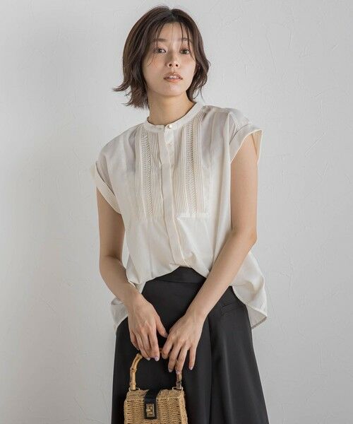 Droite lautreamont / ドロワットロートレアモン シャツ・ブラウス | 【WEB限定】コットンライクローンブラウス≪手洗い可能≫ | 詳細5